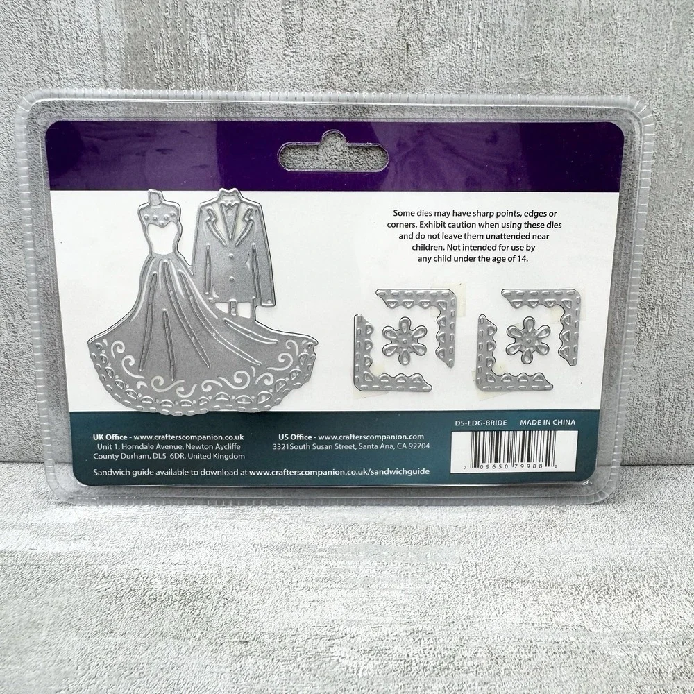 Crafter's Companion Die'sire Edge'ables Bride and Groom 7 Metal Cutting Dies